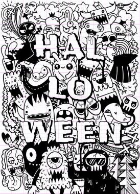 vektör el çizilmiş Doodle karikatür seti nesneleri ve sembolleri t