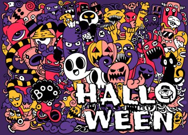 vektör el çizilmiş Doodle karikatür seti nesneleri ve sembolleri t