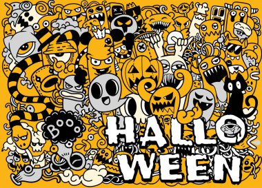 vektör el çizilmiş Doodle karikatür seti nesneleri ve sembolleri t