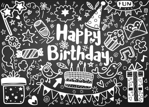 Happy Birthday to you. Hand drawn typography headline for greeti — Stock Vector