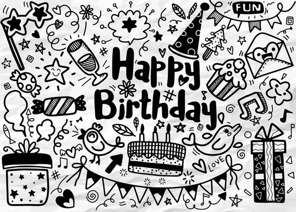 Happy Birthday to you. Hand drawn typography headline for greeti — Stock Vector