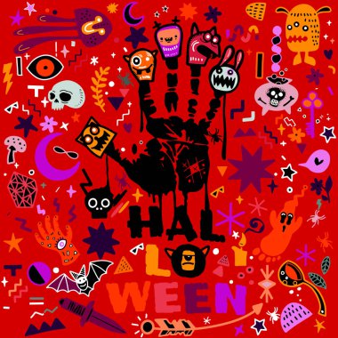 vektör el çizilmiş Doodle karikatür seti nesneleri ve sembolleri t