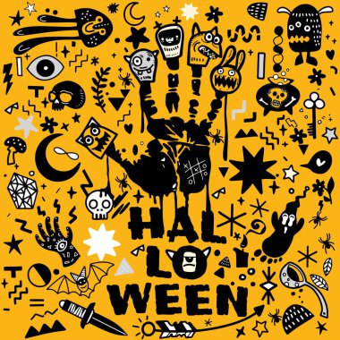 vektör el çizilmiş Doodle karikatür seti nesneleri ve sembolleri t