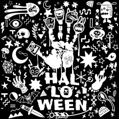 vektör el çizilmiş Doodle karikatür seti nesneleri ve sembolleri t