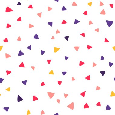 P için doodle üçgenleri vektör arka plan ile dikişsiz desen