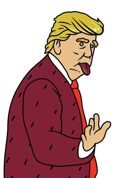 12 août 2019 : Illustration vectorielle d'un portrait du Président — Image vectorielle