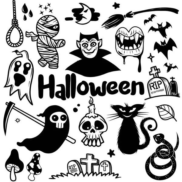 Feliz Halloween elementos de diseño. Elementos de diseño de Halloween, logo — Vector de stock