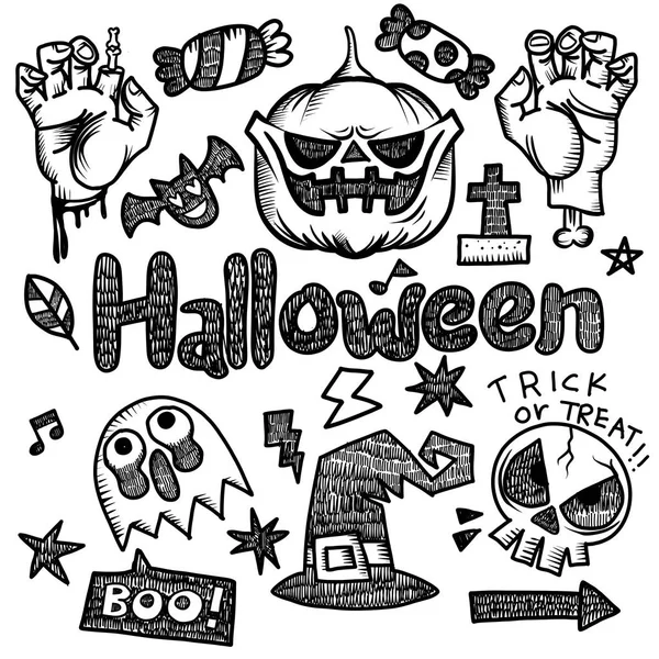 Feliz Halloween elementos de diseño. Elementos de diseño de Halloween, logo — Archivo Imágenes Vectoriales