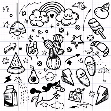 El çizimi soyut karalama