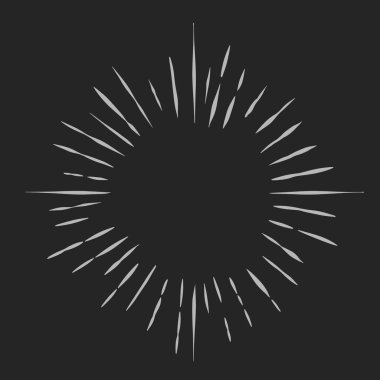 Vintage güneş patlaması tasarım elementi, Grafik elementler için Muhteşem Vintage Sunburst