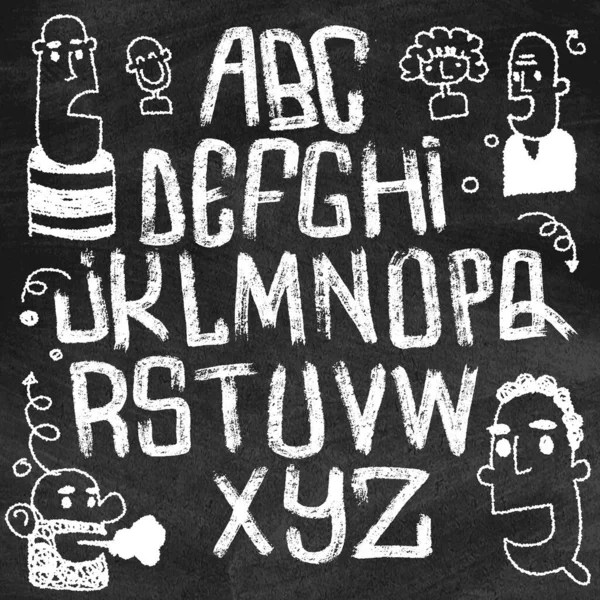 Illustratie Letterlettertype Geïsoleerd Witte Achtergrond Textuur Alfabet Logo Letters — Stockvector