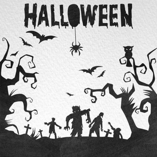 Veselé Halloween Vektorové Písmo Dovolenkový Kaligrafie Plakát Blahopřání Pozvánka Večírek — Stockový vektor