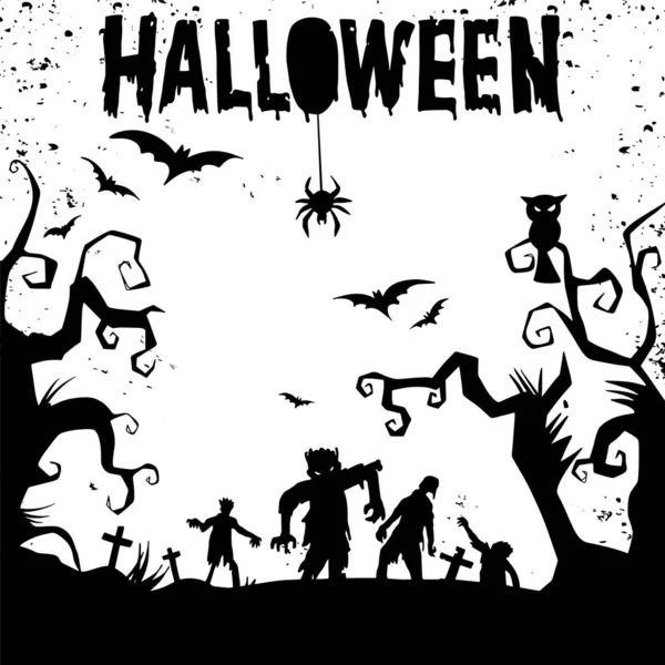 Gelukkige Halloween Vectorletters Vakantie Kalligrafie Poster Wenskaart Feest Uitnodiging Afzonderlijke — Stockvector