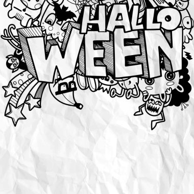 Doodle 'ın El Çizimi Vektör İllüstrasyonu, Çizim çizimi araçları, Düz Tasarım