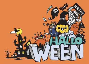 Doodle 'ın El Çizimi Vektör İllüstrasyonu, Çizim çizimi araçları, Düz Tasarım