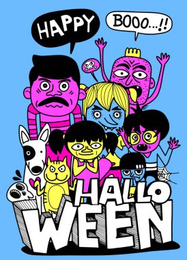 Doodle 'ın El Çizimi Vektör İllüstrasyonu, Çizim çizimi araçları, Düz Tasarım