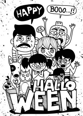 Doodle 'ın El Çizimi Vektör İllüstrasyonu, Çizim çizimi araçları, Düz Tasarım