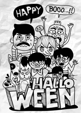 Doodle 'ın El Çizimi Vektör İllüstrasyonu, Çizim çizimi araçları, Düz Tasarım