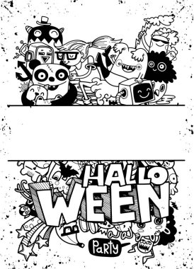 Doodle 'ın El Çizimi Vektör İllüstrasyonu, Çizim çizimi araçları, Düz Tasarım