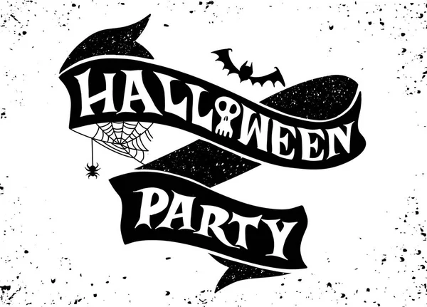 Feliz Fiesta Halloween Banner Texto Vector — Vector de stock