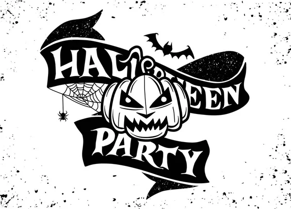 Bonne Fête Halloween Bannière Texte Vecteur — Image vectorielle