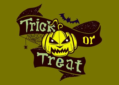 Ayrıntılı alıntılar ve tasarım unsurlarını düzenle ya da tedavi et. tatil illüstrasyonu. Elle çizilmiş karalama mektupları, kafatası sopası ve kurdele.