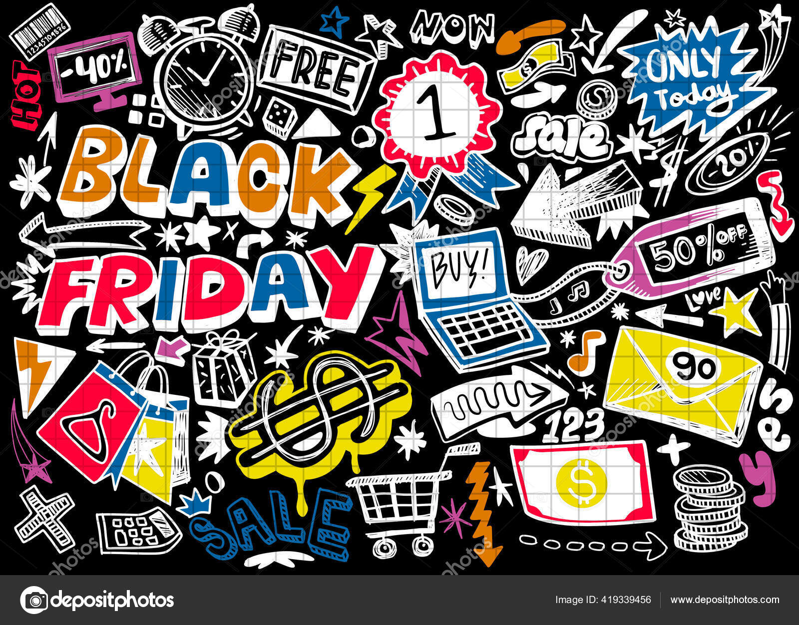 Black Friday Sale Background Stock Illustration - Download Image