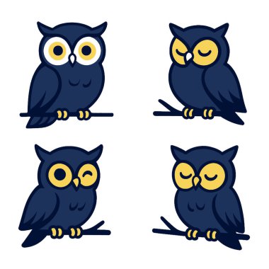 Boyama kitabı boyama sayfası baykuş şeffaflığı sevimli hayvan kuş dalı çizgi film çizimi