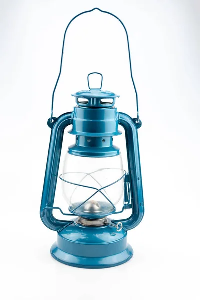 Parafínové Lampy Známý Také Jako Petrolej Hurikán Bouře Lampa Izolovaných — Stock fotografie