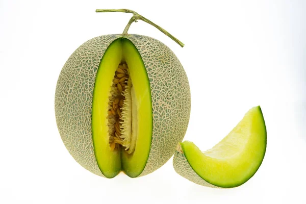 Cantaloupe Melone isoliert .. — Stockfoto