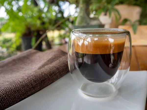 Cup of espresso on the table — Stock Photo, Image