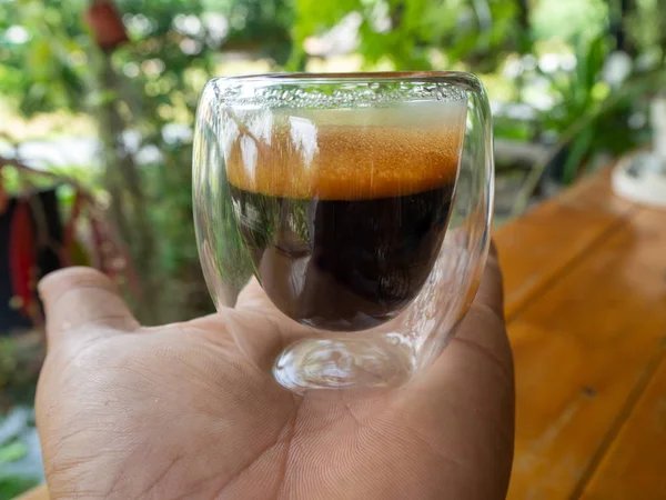 Cup of espresso on the table — Stock Photo, Image