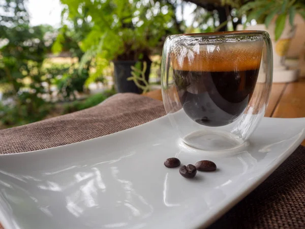 Cup of espresso on the table — Stock Photo, Image