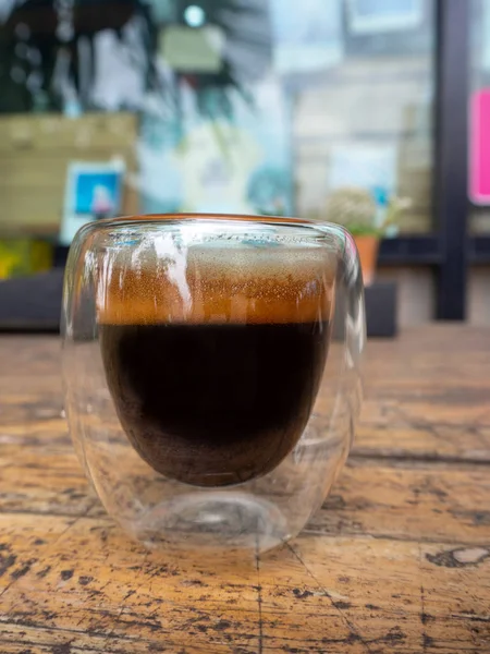 Cup of espresso on the table — Stock Photo, Image