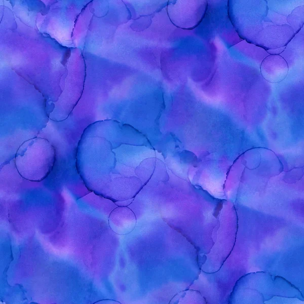 Abstraktes Nahtloses Muster Mit Lila Aquarellflecken Handgezeichnete Illustration — Stockfoto