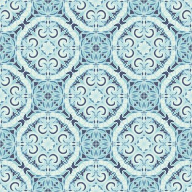 Eski usul arabesk ile kusursuz desen. Vektör illüstrasyonu.