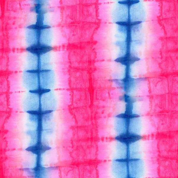 Modello Senza Cuciture Tie Dye Colore Rosa Blu Seta Bianca — Foto Stock
