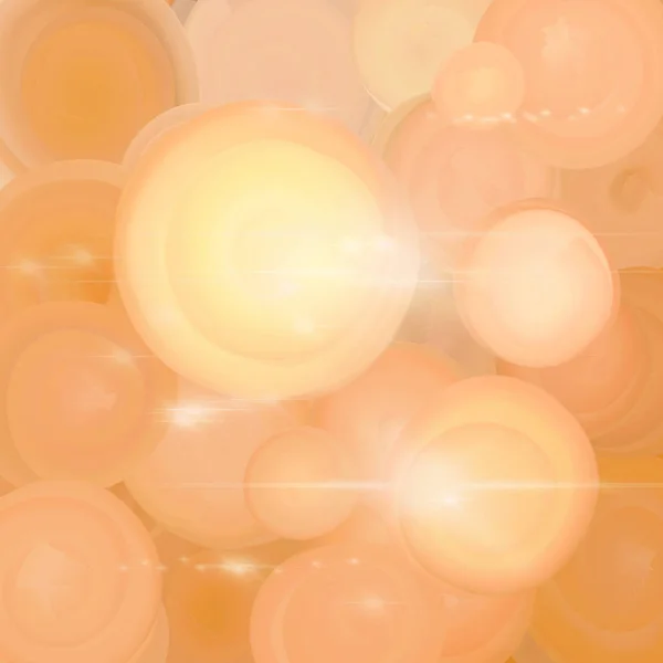 Beige Blurred Background Glowing Circles Digital Painting — Stock Photo, Image