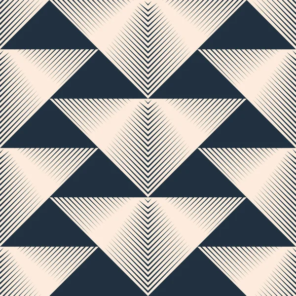 Siyah ve beyaz seamless modeli. Üçgen geometrik süsleme. Vektör çizim  