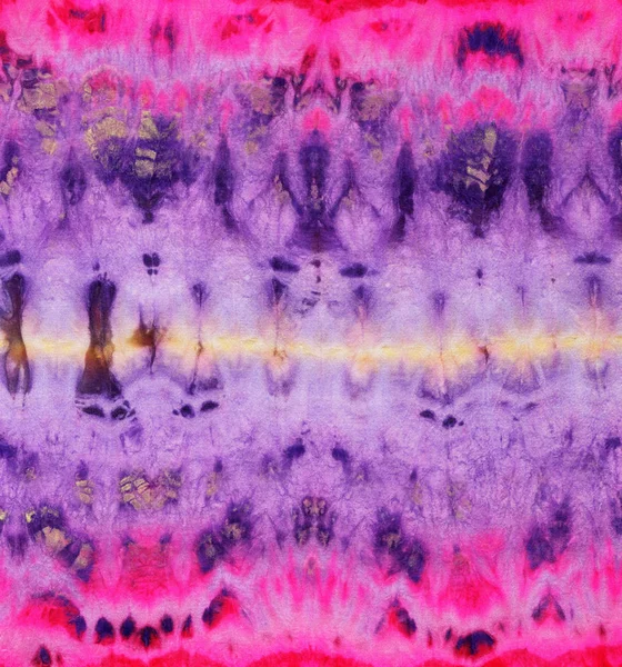 Tie Dye Pattern Purple Pink Color White Silk Hand Painting — Stock Photo, Image