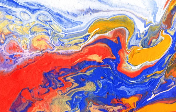 Acrylic Pouring Multicolor Colourful Background Hand Drawn Illustration — Stock Photo, Image