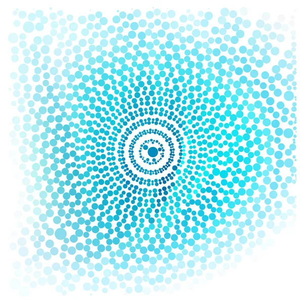 Blauer Hintergrund Mit Kleinen Hellen Kreisen Vektorillustration — Stockvektor