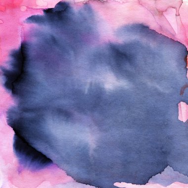 Gri ve pembe suluboya arka plan. Resimde çizilmiş.