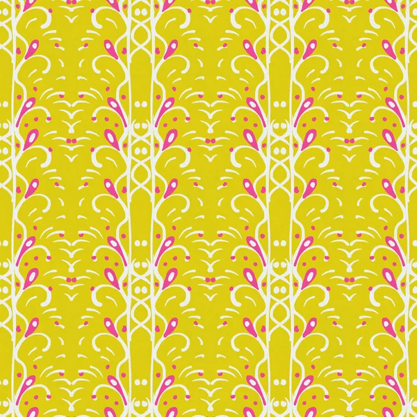 Bright Seamless pattern in retro style with fabric texture.