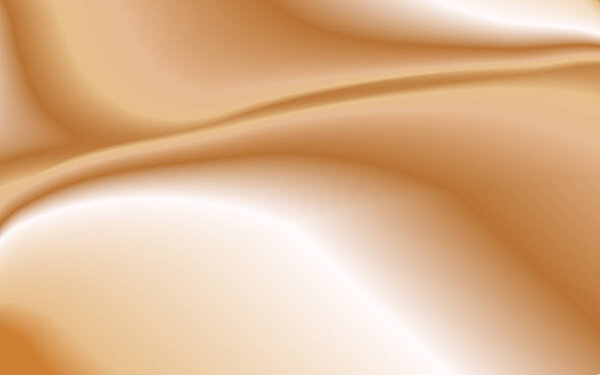 Abstract gold background with soft curved lines. Vector illustration.