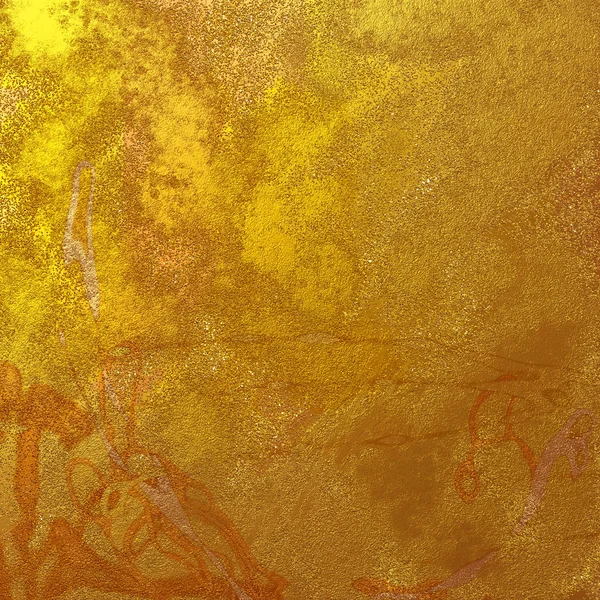 Абстрактний Золотий Фон Старою Текстурою Мальована Вручну Ілюстрація — стокове фото