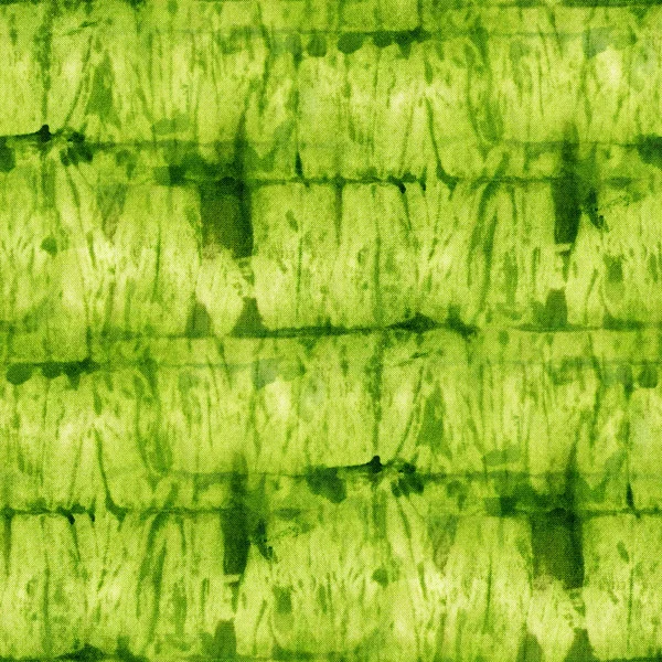 Patrón Lazo Tinte Sin Costuras Color Verde Sobre Seda Blanca —  Fotos de Stock