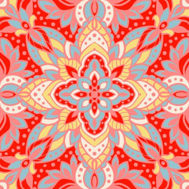 Eski usul arabesk ile kusursuz desen. Vektör illüstrasyonu.