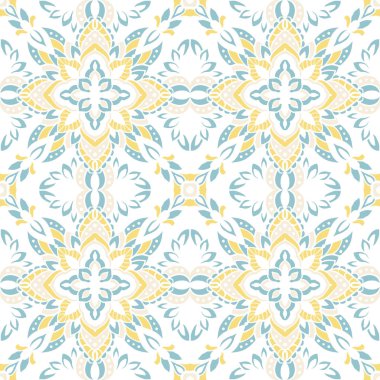 Eski usul arabesk ile kusursuz desen. Vektör illüstrasyonu.