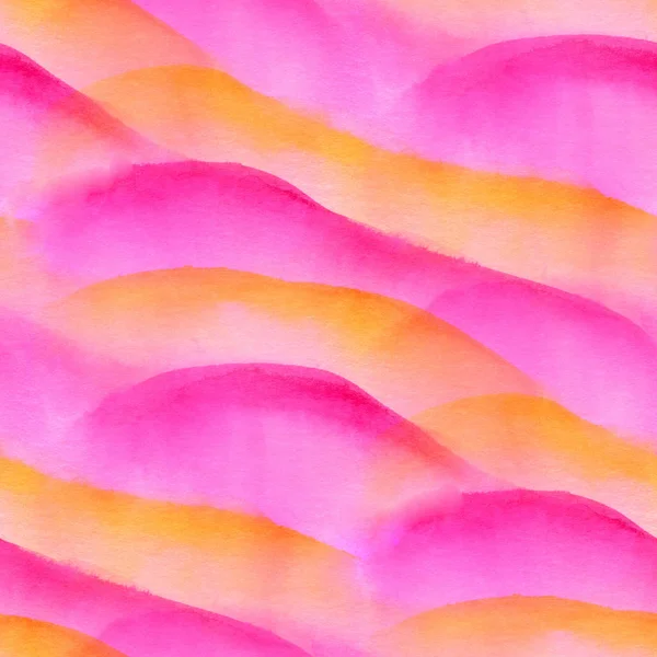 Abstraktes Nahtloses Muster Mit Rosa Und Orangen Aquarellflecken Handgezeichnete Illustration — Stockfoto